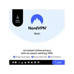 NordVPN Basic, Premium VPN Service - 10 Devices /1 Year- Download