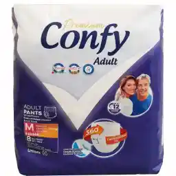 پوشک شورتی بزرگسال کانفی مدل پریمیوم سایز متوسط بسته 8 عددی