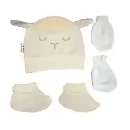 ست کلاه و دستکش و پاپوش نوزادی مادرکر مدل sheep