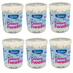 گوش پاک کن کودک بنسر مدل cotton swabs بسته 6 عددی
