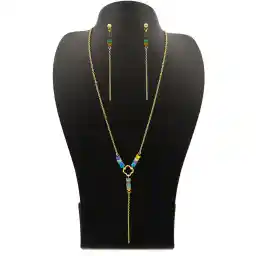 نیم ست طلا 18 عیار زنانه مانچو مدل smg024