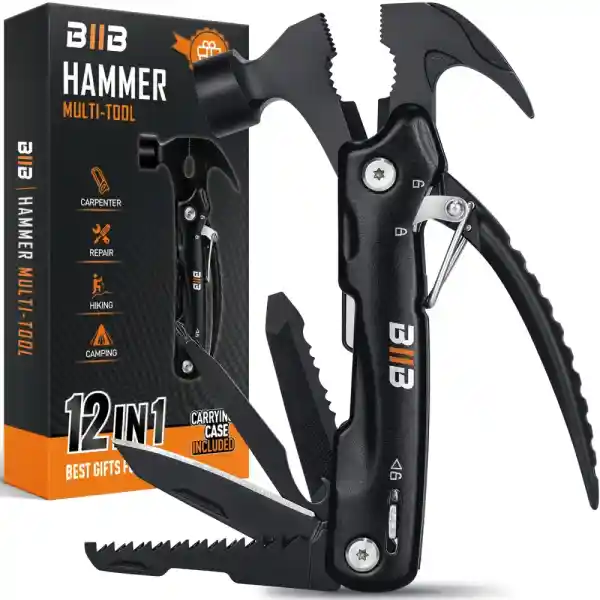 Biib multifunctional hammer, 12-in-1 gadgets for men, men’s advent calendar, gifts for men, cool tool, small gifts for dad or grandpa, DIYers, men, boyfriend