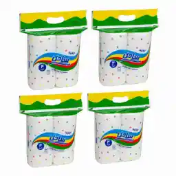 دستمال حوله ای ساحل مدل اقتصادی 4 بسته 2 عددی