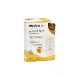 Medela Pump & Save Breastmilk Bags, 20 Piece, Clear