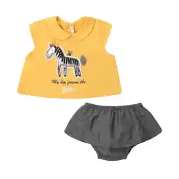 ست تاپ و شورتک دخترانه فیورلا مدل زبرا 24025