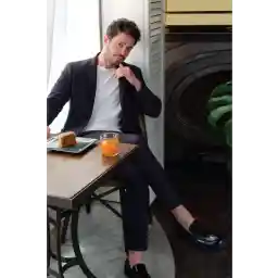 Avva Navy Blue Men's Suit and Trousers - Water Repellent Fabric A22Y3007