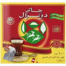 چای کیسه ای دو غزال مدل Ceylon بسته 100 عددی
