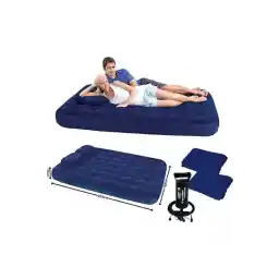 Bestway 67374 Inflatable Mattress Padded with Pump 203x152x22 Cm
