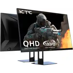 شاشة العاب كيه تي سي 27 انش 180Hz QHD (2560×1440p)، 1 مللي ثانية، شاشة IPS سريعة، 122% sRGB، 1X DP و2X HDMI، HDR 10، فيسا، شاشة فري سينك 2K