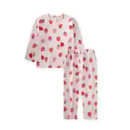 Cigit Desenli Pijama Takim 2-8 Yaş Pudra Pembe