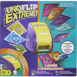 Mattel Games - UNO Flip Extreme Card Game for Children, Adults and the Family, Combines UNO Flip and UNO Extreme in a Single Game, Family Game from 7 Years, JCH61
