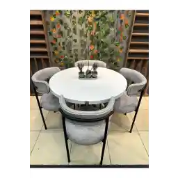 Royal ELISA YUVARLAK 4 KİŞİLİK MUTFAK MASASI TAKIMI SOFT12