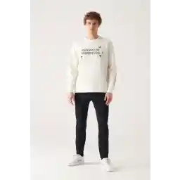 Avva Men's Navy Blue Stretch Waisted Lace-Up Trousers E 003012