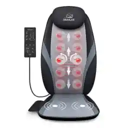 Snailax Shiatsu Back Massager with Heat Massage Chair Pad Kneading Back Massager for Pain Relief Deep Tissue Chair Massage Pad for Office Home, Gifts for Dad,Mom