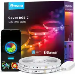 Govee RGBIC ledstrip 20 m, met segmentcontrole, muzieksynchronisatie, 64 scènemodi, bestuurbaar via app-bediening, kleurverandering, geschikt voor thuis en slaapkamer, 2 rollen strips van 10 m