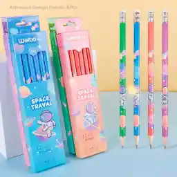 مداد مشکی طرح فضانورد – بسته 4 عددی