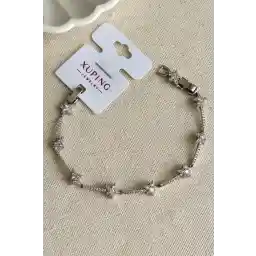 MODA Ariva Evrim Akdamar- Xuping 17 2 Cm Taşlı Yıldız Gümüş Renkli Kadın Bileklik Kararmaz Kadın Bileklik