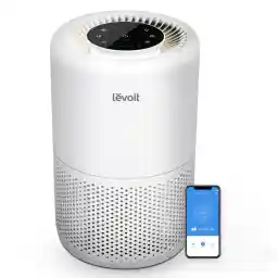 LEVOIT Air Purifier for Home Bedroom Dorm Room, Smart WiFi Alexa Control, AHAM VERIFIDE, 3-in-1 Filter with HEPA Sleep Mode for Allergens, Pollutants, Smoke, Dust, Core 200S-P, White