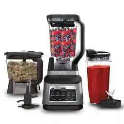 Ninja 3-IN-1 Food Processor, Blender, Auto-iQ Technology, 1200 Watts, Recipe Guide included, Black/Grey, BN801ME, 2 Years Warranty