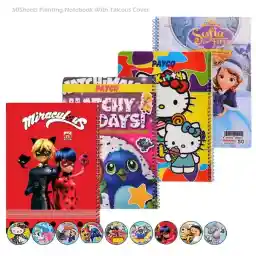 دفتر نقاشی 50 برگ طلقی طرح کارتونی دخترانه