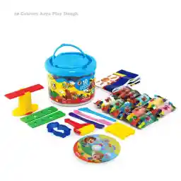 خمیر بازی سطلی 10 رنگ آریا به همراه CD آموزشی