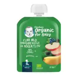 Gerber Organik Muz Yabanmersini Böğürtlen ve Elma Püresi 90 g