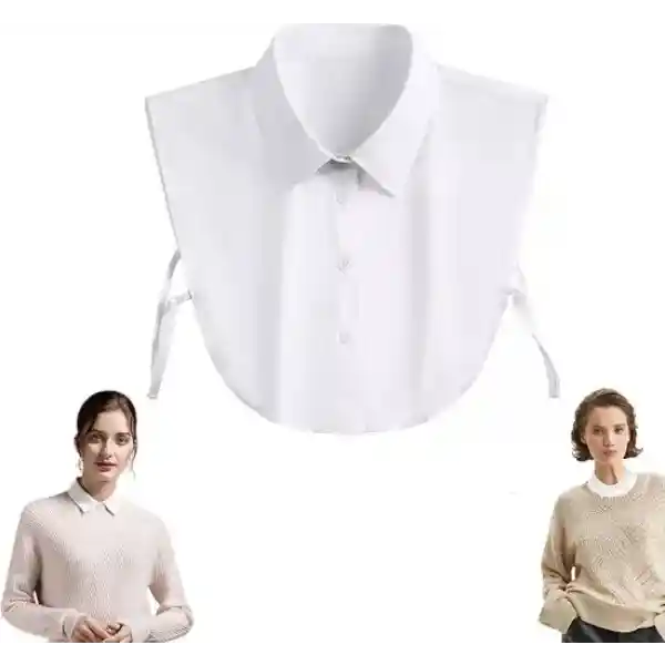 Blousekraag Dames Losse Kraag Wit Kraagje - Los Kraagje - Blouse Kraagje - Verstelbare Puntkraag - Verwijderbaar - Kraagje - Overhemd Vervanging - Blouse