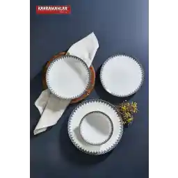 Kahramanlar X Enza Defne 24 Parça 6 Kişilik Porselen Yemek Takımı