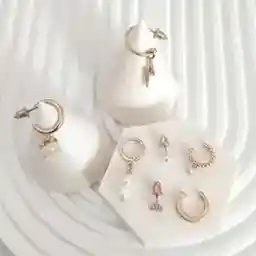 گوشواره ایرکاف زنانه نگین دار آی ام مدل TE1086