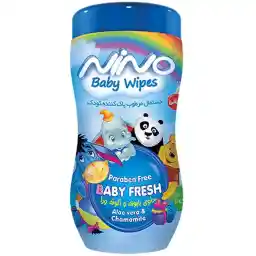 دستمال مرطوب کودک کارتونی کمر باریک 70 برگ نینو