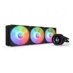 NZXT Kraken Elite RGB 360mm - RL-KR36E-B1 – RGB AIO CPU Liquid Cooler – Customizable LCD Display - 3 x F120RGB Core Fans Radiator Fans Black LGA 1851,1700 / AM5 Compatible