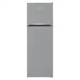 بيكو ثلاجة بسعة إجمالية 350 لتر (314 لتر سعة فعّالة)، مجمد علوي، تقنية منع تكوّن الجليد، ضمان 10 سنوات على الضاغط العاكس بروسمارت، RDNE350K30XBN (فضية)