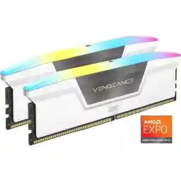 CORSAIR Vengeance RGB 32GB (2 x 16GB) 288-Pin PC RAM DDR5 6400 (PC5 51200) Desktop Memory Model CMH32GX5M2N6400C36W