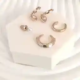 گوشواره ایرکاف زنانه نگین دار آی ام مدل TE1081