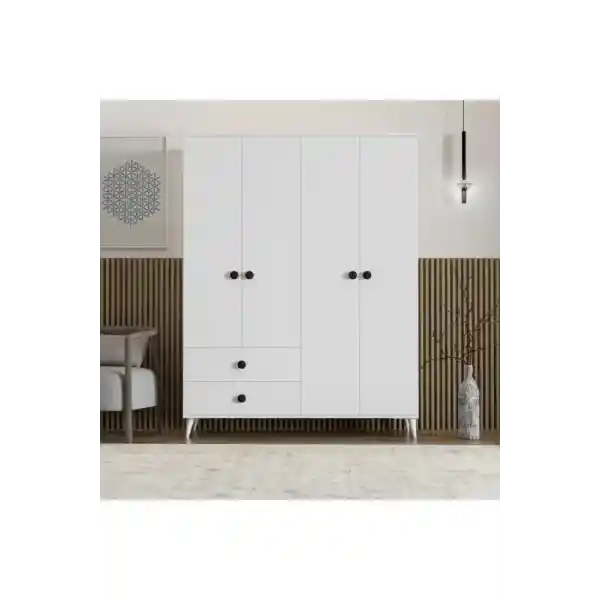 İMBAŞ Opal 4 Kapak 2 Çekmece Gardırop
