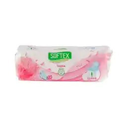 ‫نوار بهداشتی بالدار فلاف بزرگ 10 عددی کتان | سافتکس