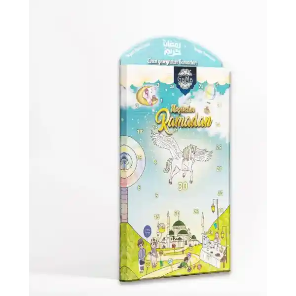 Ramadan-Kalender 2024 | Countdown Eid Kalender | Überraschungskalender | 30-Tage-Kalender voll mit Spielzeug, Süßigkeiten, Quiz für Kinder