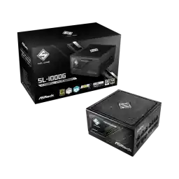 ASRock Steel Legend SL-1000G 1000W 80 PLUS GOLD & Cybenetics PLATINUM Full Modular Power Supply, ATX3.1 & PCIe5.1 Ready with Dual Color 12V-2x6 Cable, 10 Years Warranty