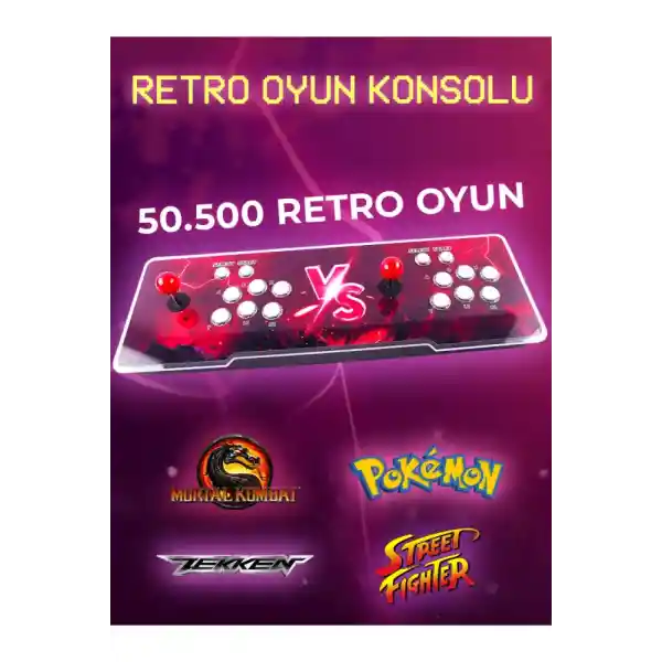 habl 2025 RETRO ARCADE OYUN KONSOLU 50500 OYUNLU SÜPER BOX