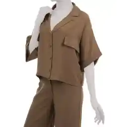 شومیز نخی آستین کوتاه زنانه نارین مد مدل 5700