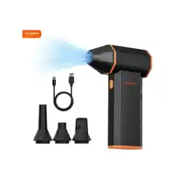 WOLFBOX MF50 Cordless Air Duster Blower - 110000 RPM High-Speed, 3-Speed Adjustable, Rechargeable Battery & Ultra-Portable Design for Electronics, Cars, Home, Outdoor & Keyboard Cleaning