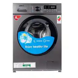 Akai 8 Kg Front Load Washing Machine, BLDC Inverter Motor, 1400 RPM, 16 Programs, Digital Display, Child Lock, Variable Temperature Control Foam Sensing, 59.5WX51DX85H in Cms, 10 Year Motor Warranty