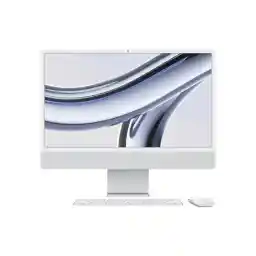 Apple 2023 iMac (24-inch, Apple M3 chip with 8‑core CPU and 10‑core GPU, 8GB Unified Memory, 256GB) - Silver; Arabic/English