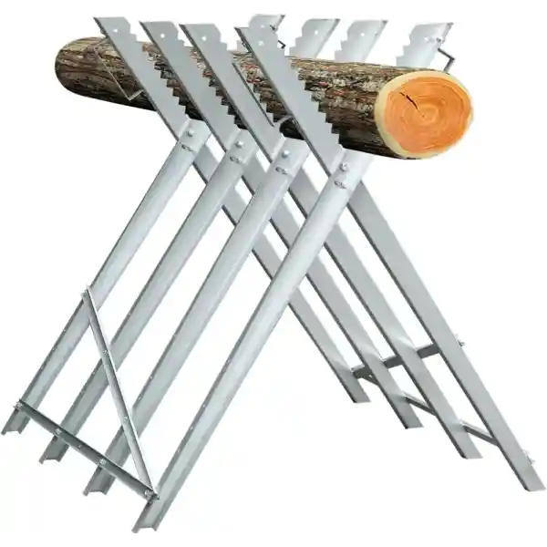Wolketon Sägebock Kettensaege klappbar Metall Holzsaegebock 150KG Zahnung Holz Arbeitsböcke