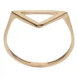 انگشتر طلا 18 عیار زنانه پرسته مدل مثلث تو خالی کد wr740 سایز 56
