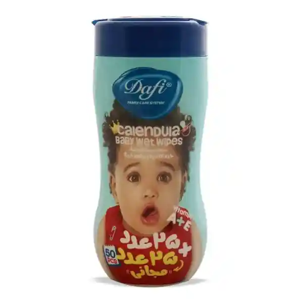 Dafi Baby Calendula Thin Waist Wipes, 50 Sheets