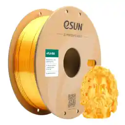 eSUN Zijde Metaal PLA Filament 1,75mm, Silky Metallic 3D Printer Filament PLA, Maatnauwkeurigheid +/- 0,05mm, 1KG Spool (2.2 LBS) 3D Printing Filament for 3D Printers,Zijde Goud