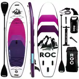 Roc Inflatable Stand Up Paddle Board 10' 6" with Premium SUP Paddle Board Accessories, Wide Stable Design, Non-Slip Comfort Deck for Youth & Adults