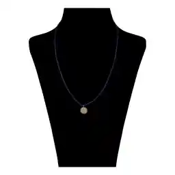 گردنبند طلا 18 عیار زنانه با طرح مهره پرسته مدل دایره حکاکی کد WN446