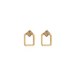 گوشواره طلا میخی 18 عیار زنانه پرسته مدل افرا کد we781